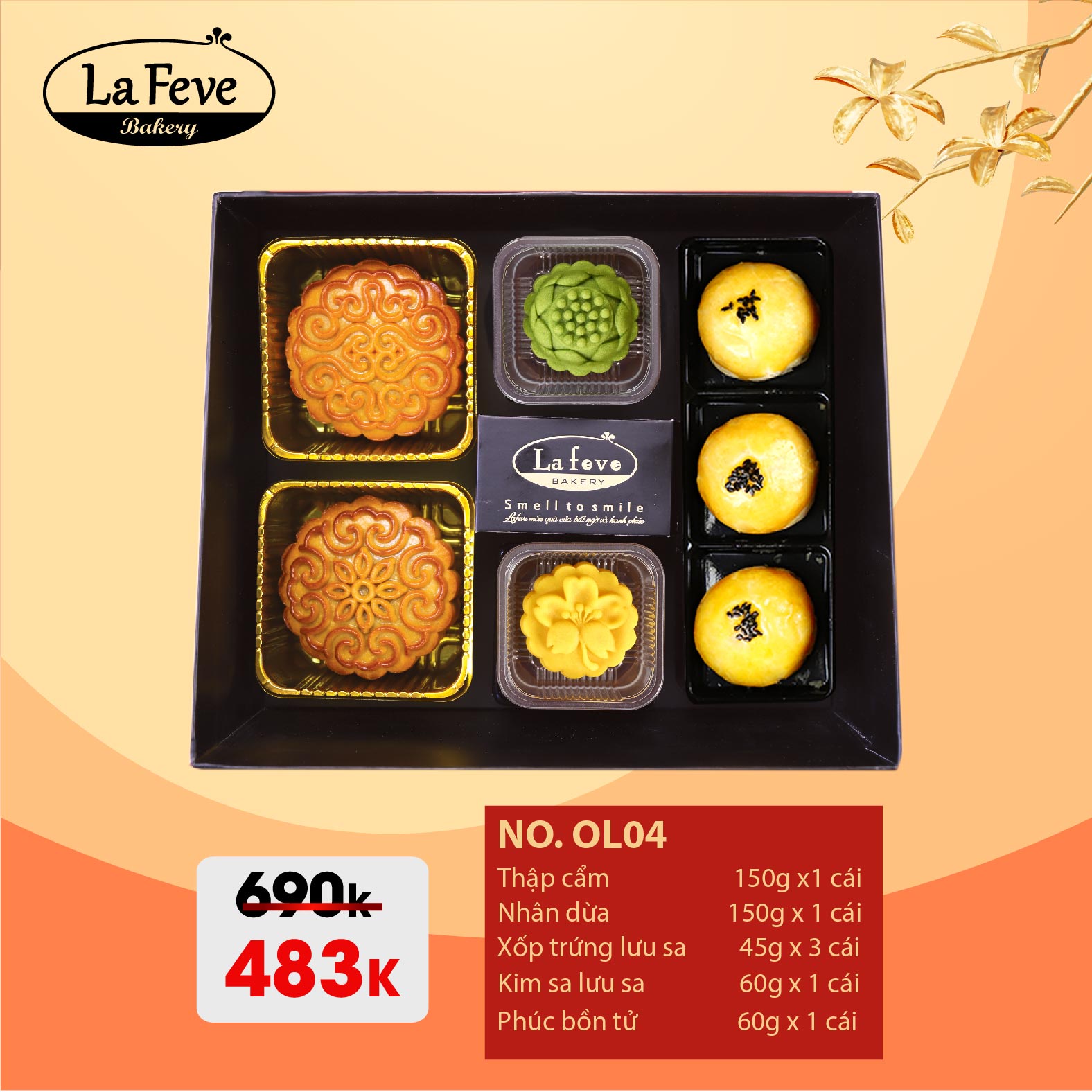 Bánh Trung Thu Lafeve - Lễ Hộp OL04