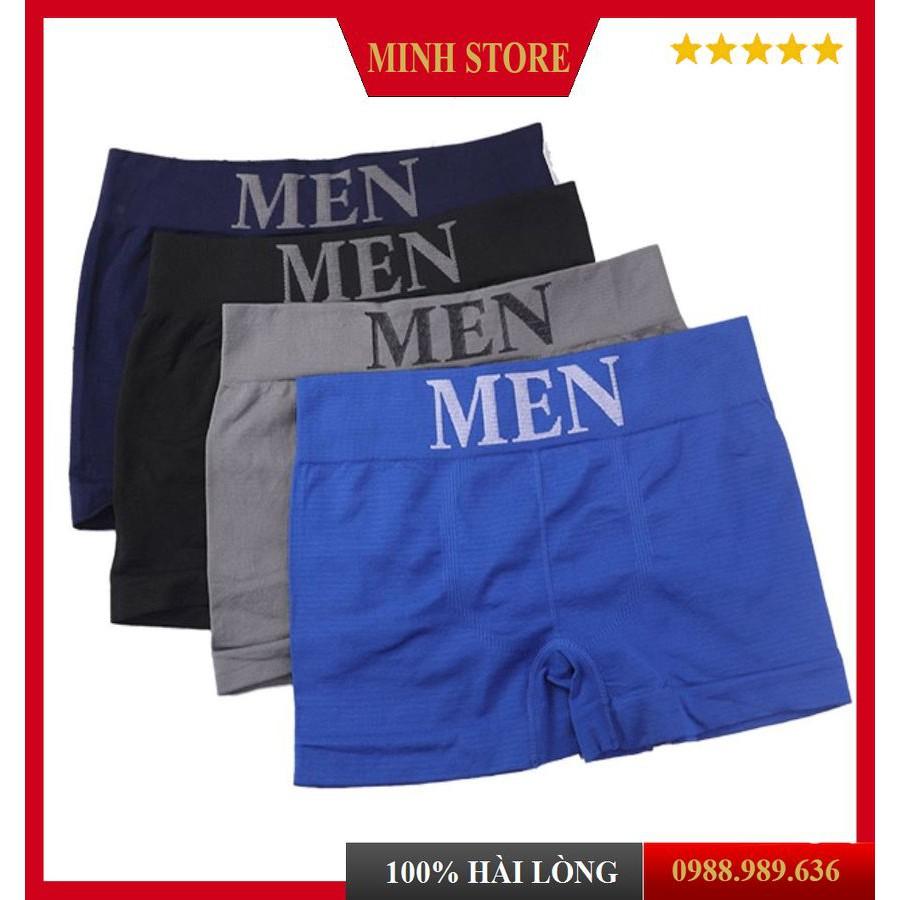 Quần Lót Nam Boxer Dệt Kim Co Giãn 4 Chiều Túi Zip Sang Trọng - MINHSTORE