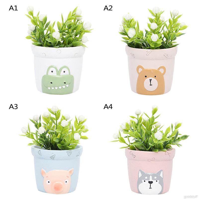 1 Chậu Hoa Nhựa Dễ Thương Dùng Để Trang Trí Sân Vườn