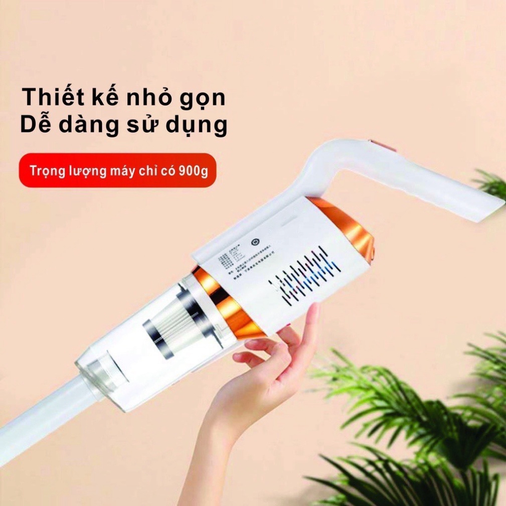 Máy Hút Bụi Không Dây, Máy Hút Bụi Cầm Tay, Pin Sạc Cao Cấp Tặng Kèm 4 Đầu Hút, Máy Hút Bụi Công Suất Lớn - Hàng Nhập Khẩu