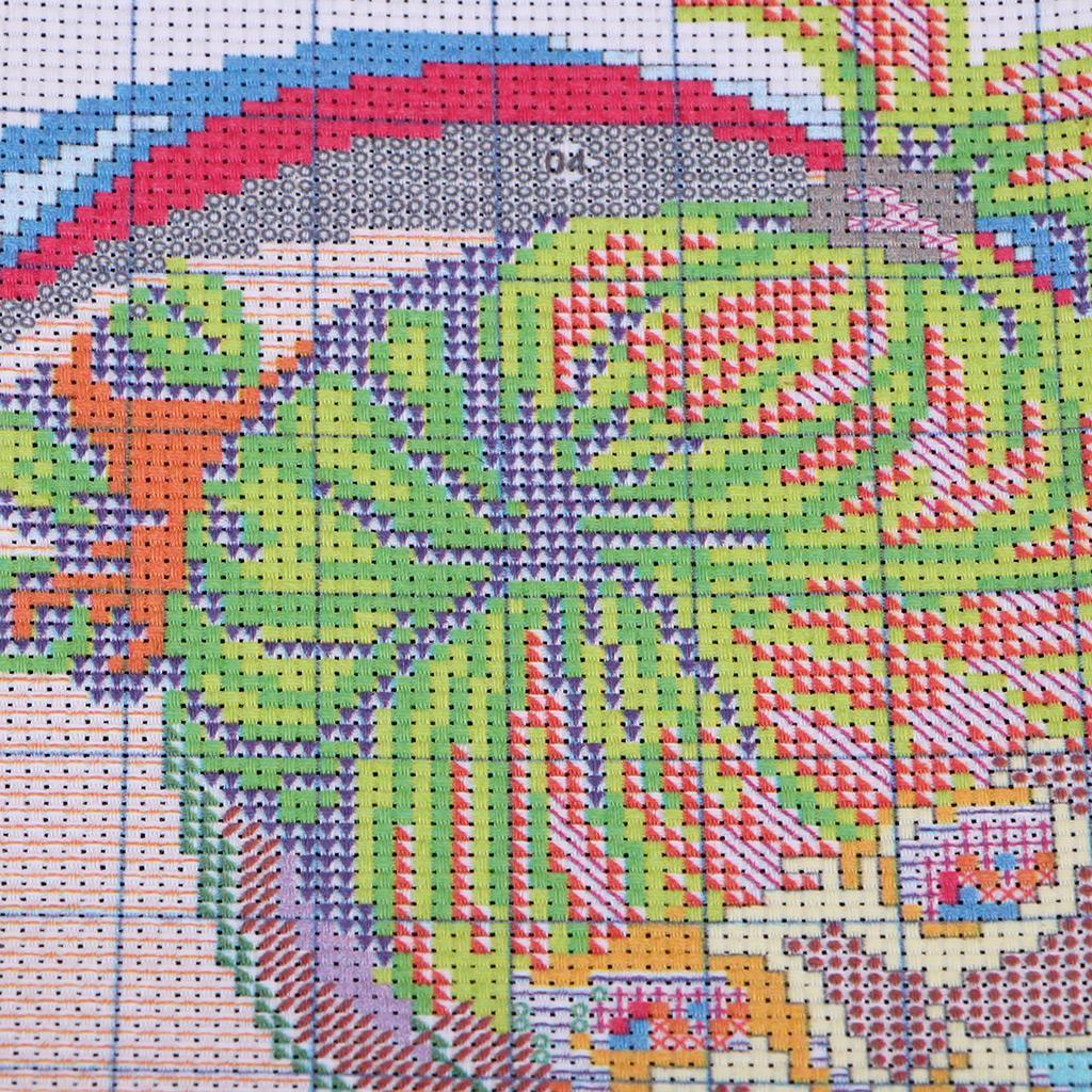Angel in Teacup Cross Stitch Kit Advanced Pattern for Beginner Kids Adults