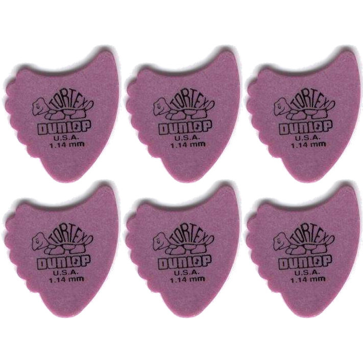 Combo 6 pick gảy Tortex fin Dunlop