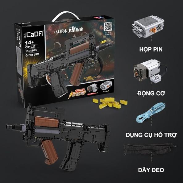 Đồ Chơi Lắp Ráp Kiểu LEGO PUBG Mô Hình GROZA CaDA C81022 Với 1504 Mảnh Ghép - Sử Dụng Động Cơ Chạy Bằng Pin