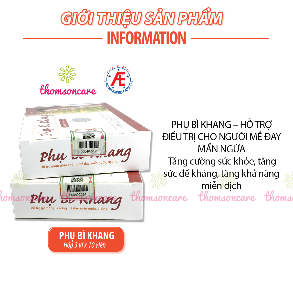 Phụ Bì Khang - Hỗ trợ giảm mề đay, mẩn ngứa, dị ứng từ thảo dược - Giúp thanh nhiệt, mát gan