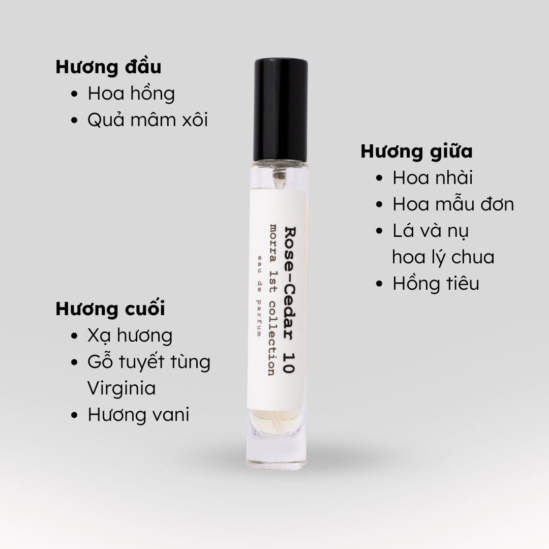 Nước hoa nữ tính nồng nhiệt, kiêu kỳ, quyến rũ No.93 (Rose Cedar) Morra - dạng xịt