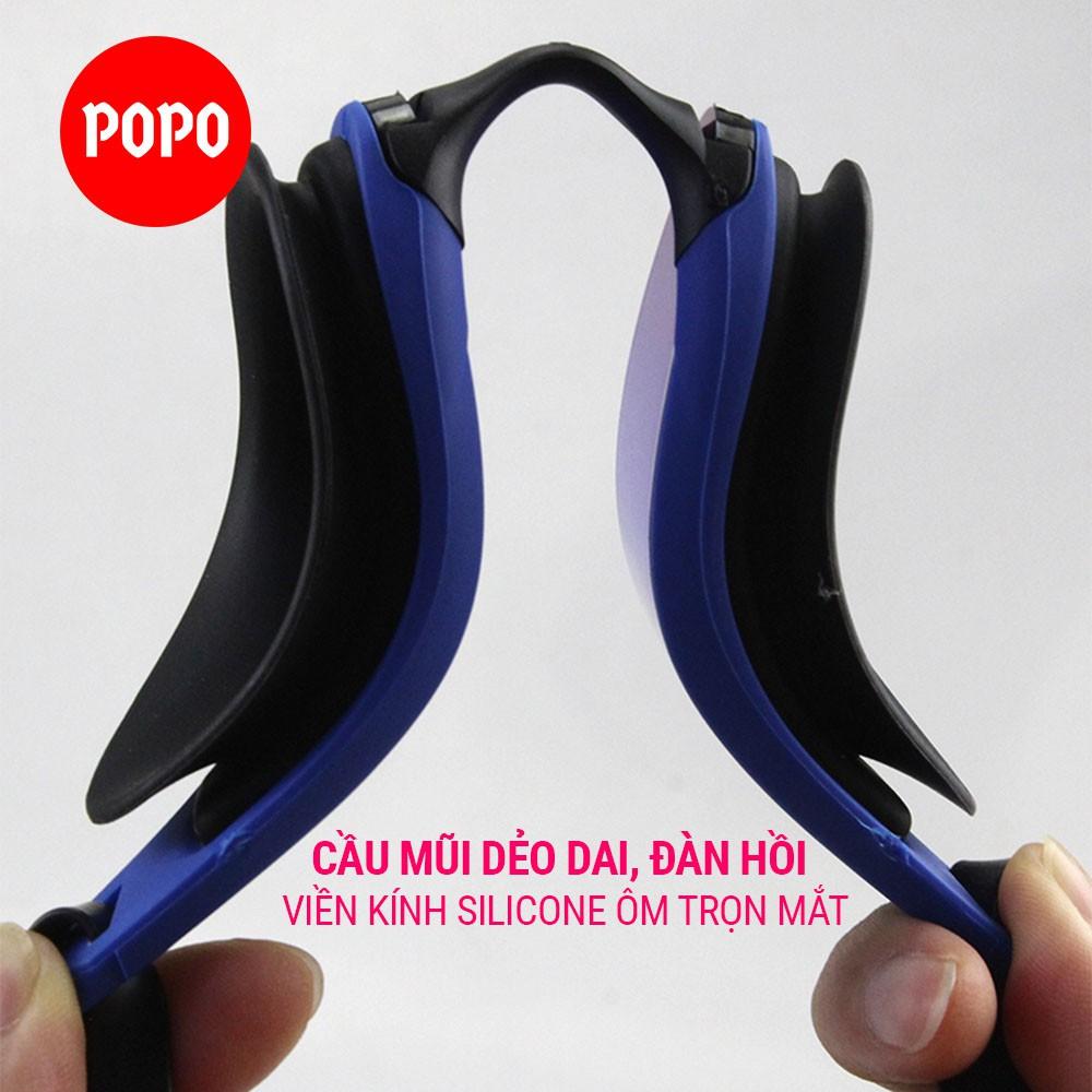 Kính bơi người lớn tráng gương POPO 720 hãng cản tia UV, chống sương mờ kiếng bơi thi đấu cho nam nữ