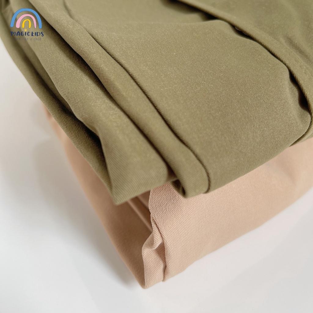 Quần dài cho bé trai Magickids chất kaki dáng bo gấu độc đáo Hàn Quốc cho trẻ em đi học đi chơi Quần áo bé trai QD22015