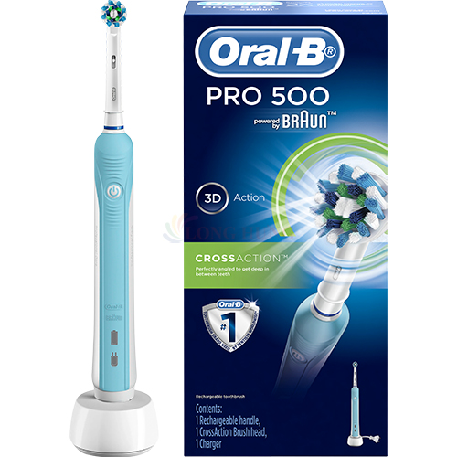 Bàn chải điện Oral-B Pro 500 CrossAction D16.513.U - Hàng chính hãng