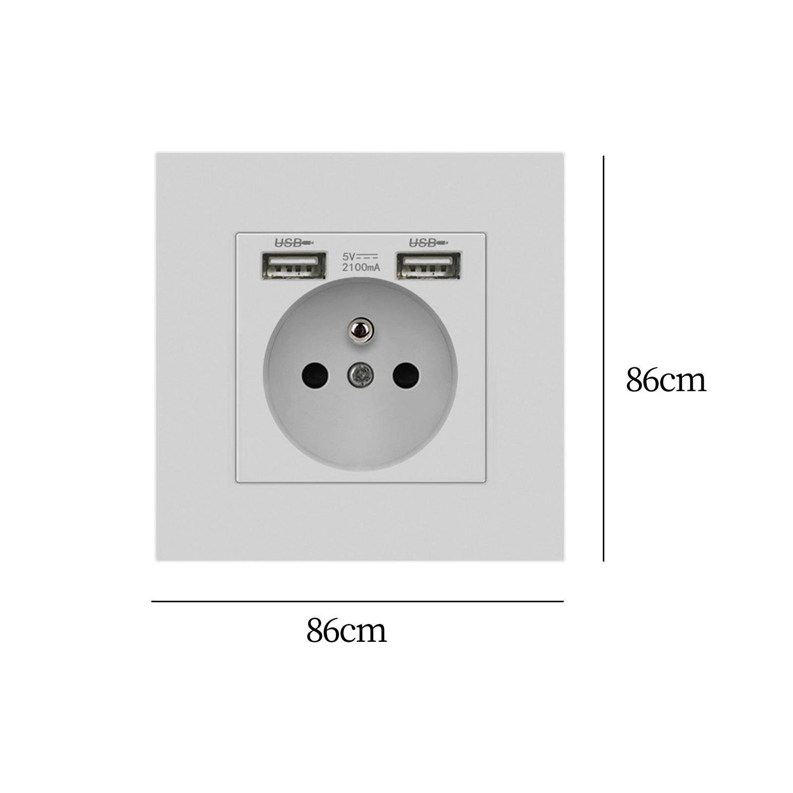 Wall USB Power Socket Charging Port Socket with USB for Household Appliances