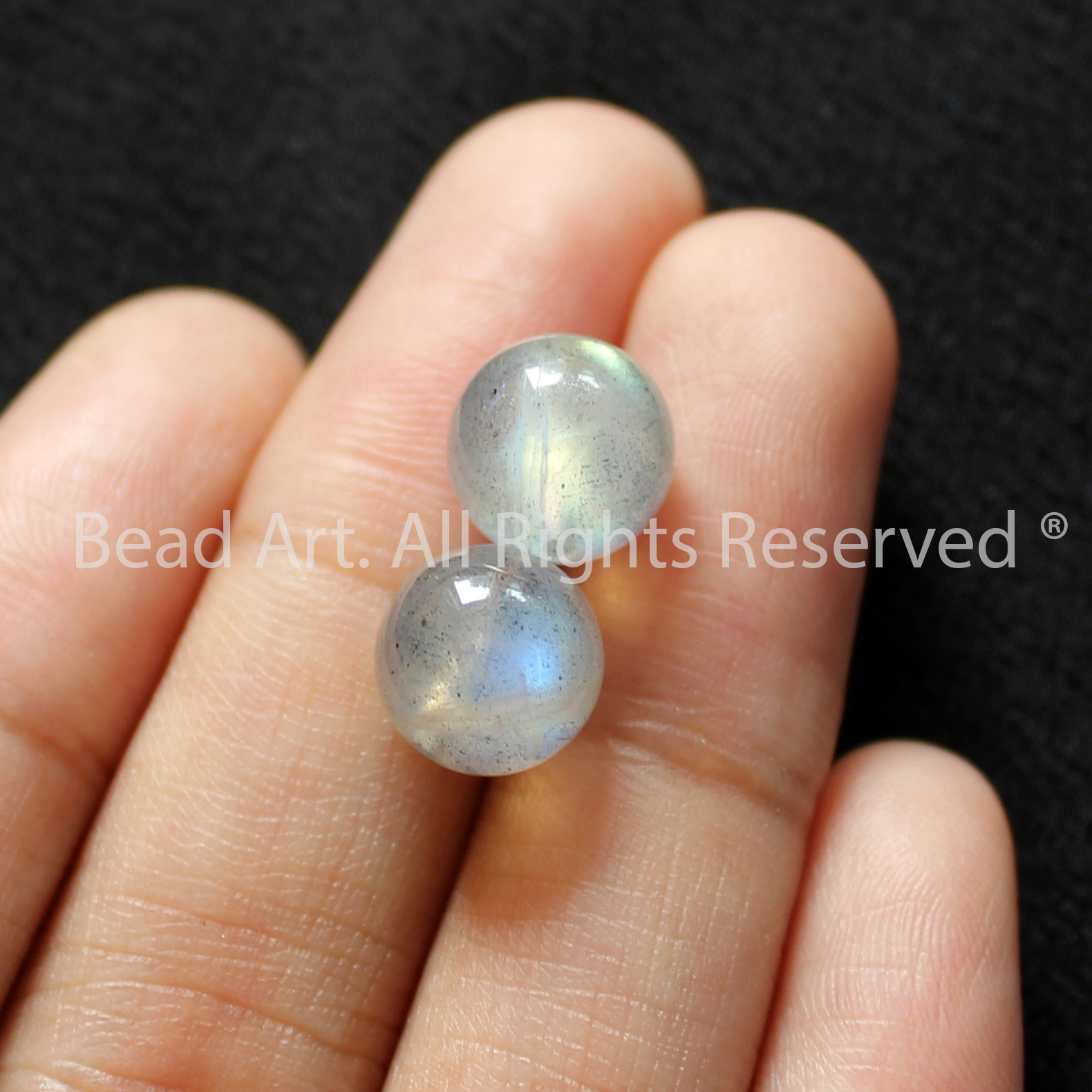 [1 Hạt] 9MM Hạt Đá Labradorite Ánh Cầu Vồng Tự Nhiên Loại AB Làm Trang Sức, Phong Thuỷ, Chuỗi Hạt, Mọi Cung Mệnh - Bead Art