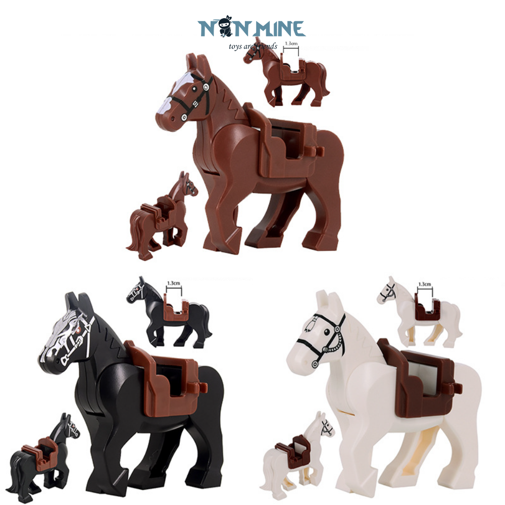 Minifigures Ngựa Cho Lính Lắp Ráp Mô Hình Nhân Vật Trung Cổ ZM001 - 003