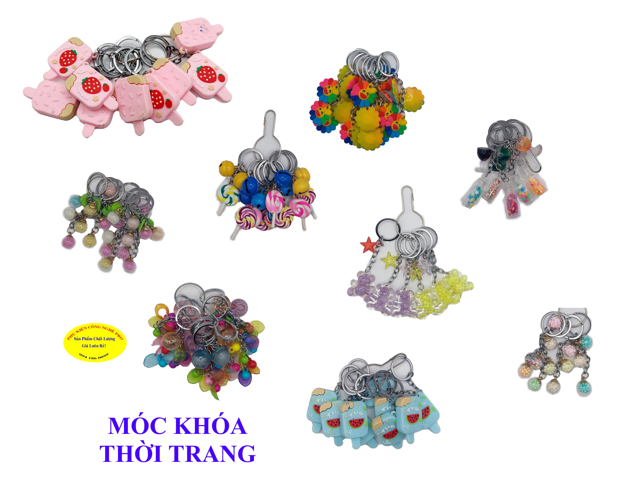 Móc khóa dễ thương, Ngộ ngĩnh, Thời trang, Chất liệu an toàn