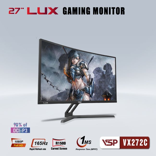 Màn Hình Cong VSP VX272C ( 27inch/165Hz/1500R/VA/1ms ) - Hàng Chính Hãng