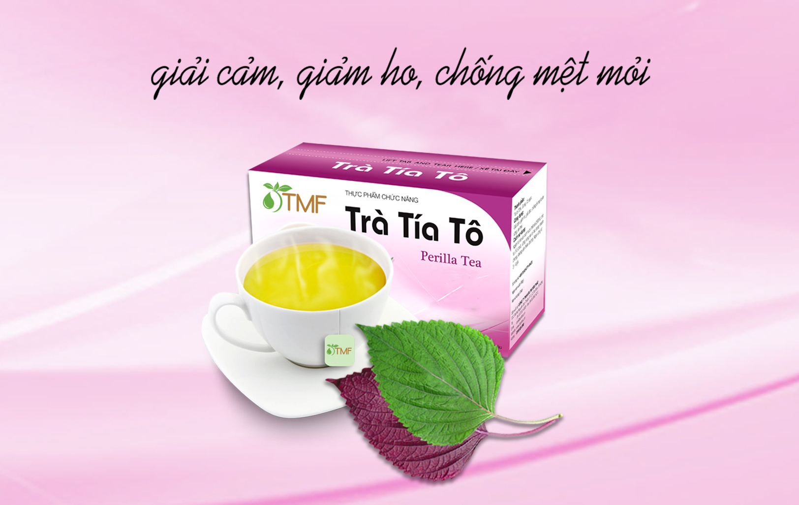 Trà Tía Tô Tâm Minh Foods dạng túi lọc hộp 20 gói