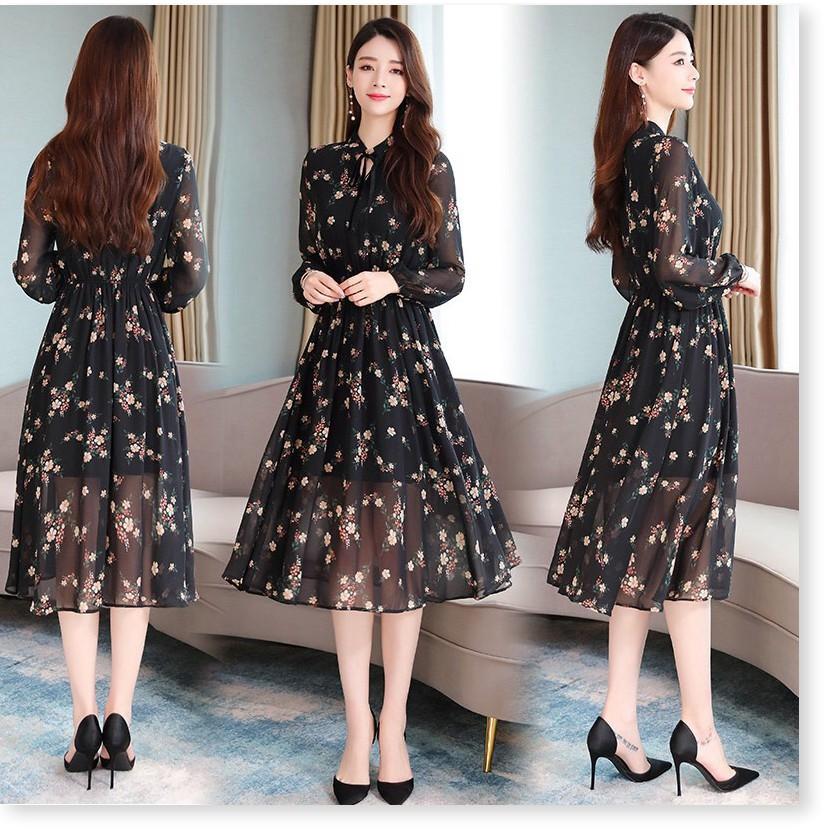 ĐẦM LỤA HOA,HỌA TIẾT ĐƠN GIẢN NHƯNG KHÔNG KÉM PHẦN SANG TRỌNG THỜI TRANG VINA 1HIT FASHION