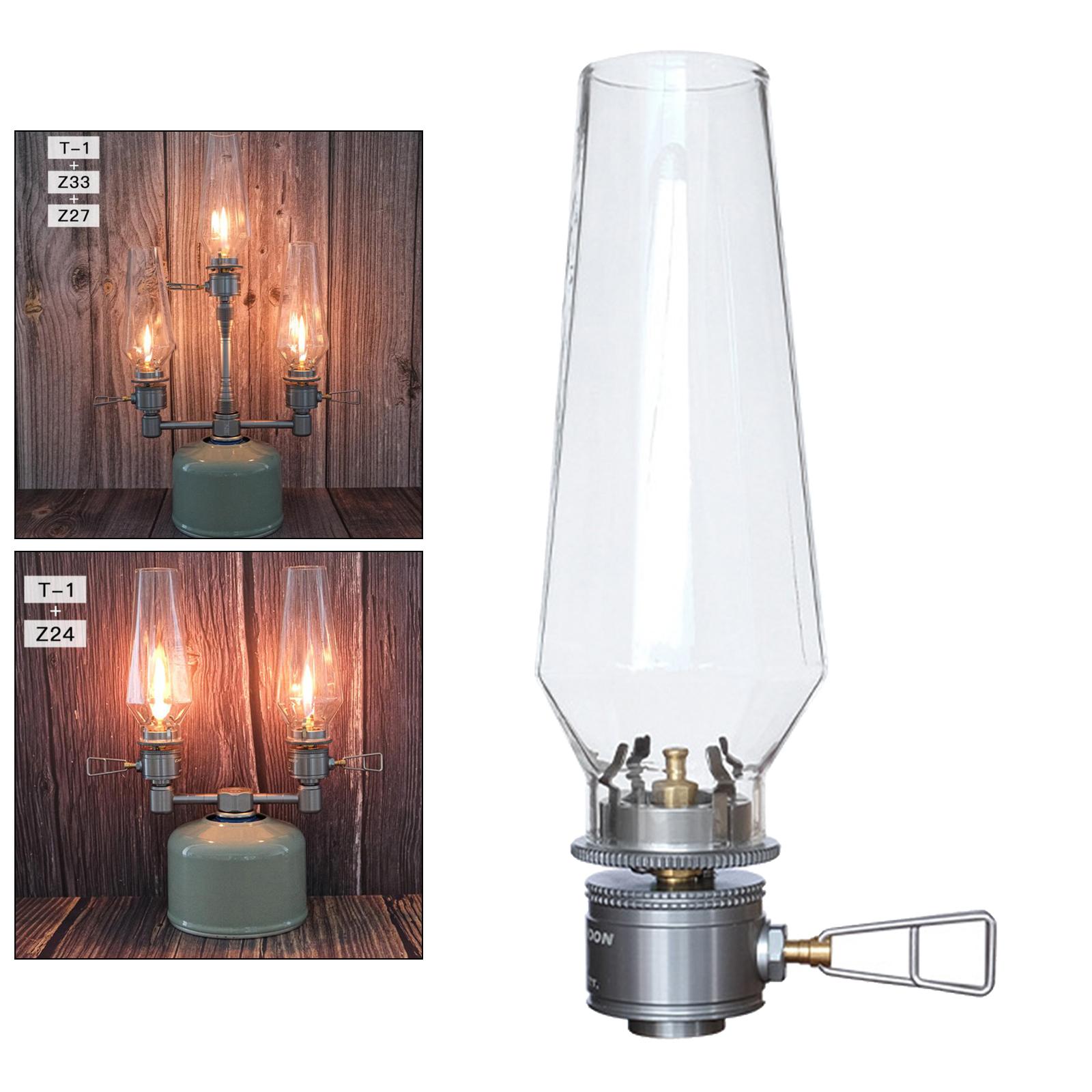 Outdoor Gas Lantern Lamp Tent Light Outdoor Use Picnic Hiking Glass Mantle