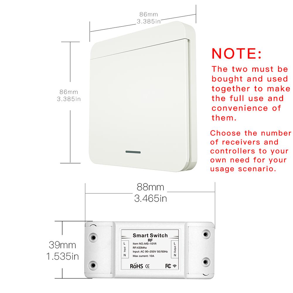 Bộ thu chuyển tiếp 433MHz điều khiển từ xa cho công tắc đèn