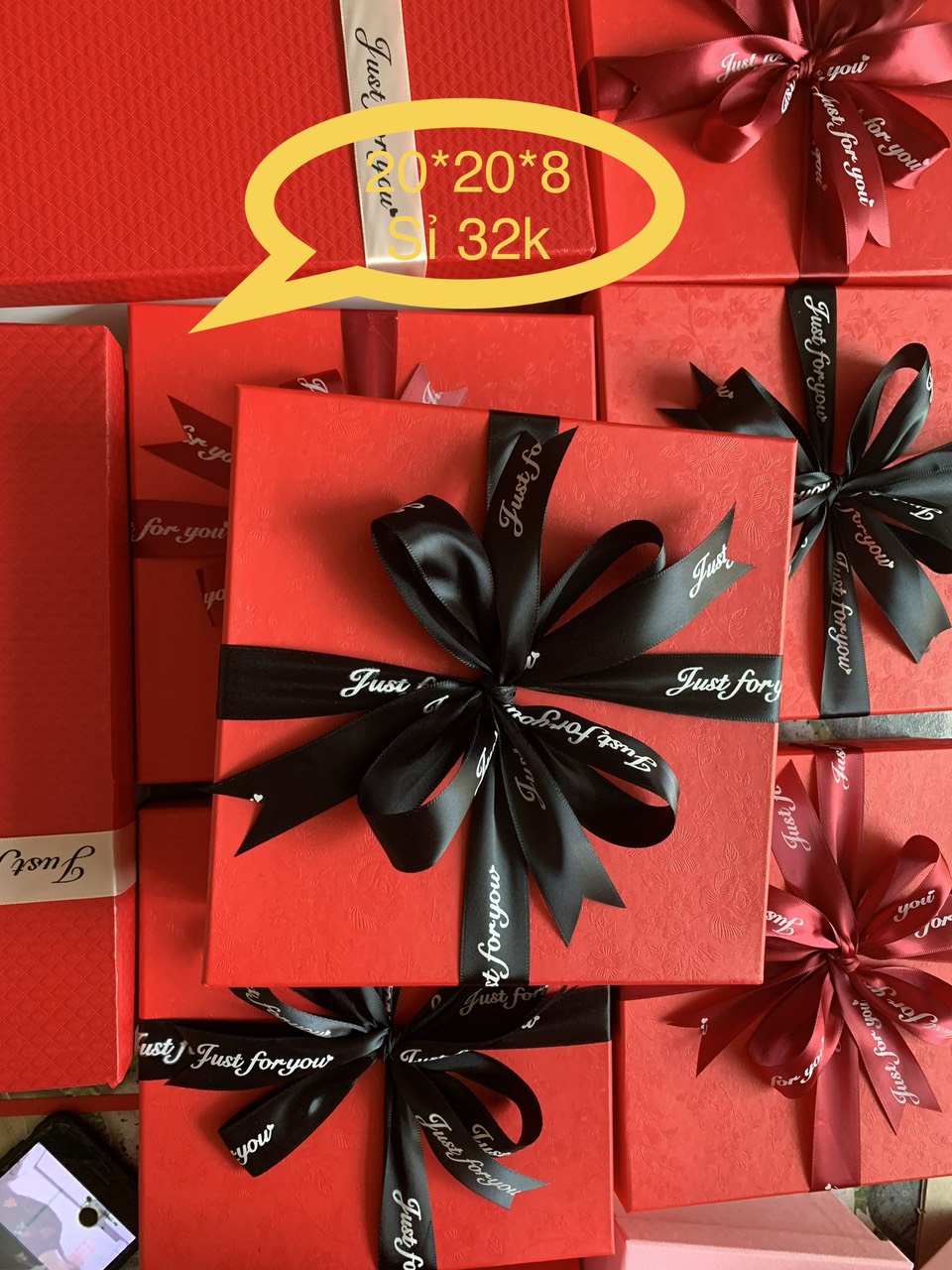 Hộp quà tặng size bự, vuông 20 cao 8cm