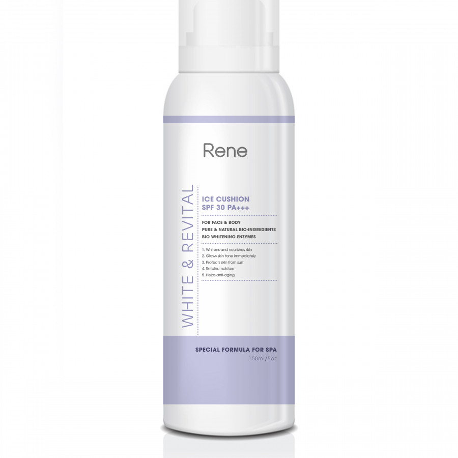 Xịt Chống Nắng làm mát và nâng tông RENE WHITE &amp; REVITAL Ice Cushion SPF 30 PA+++