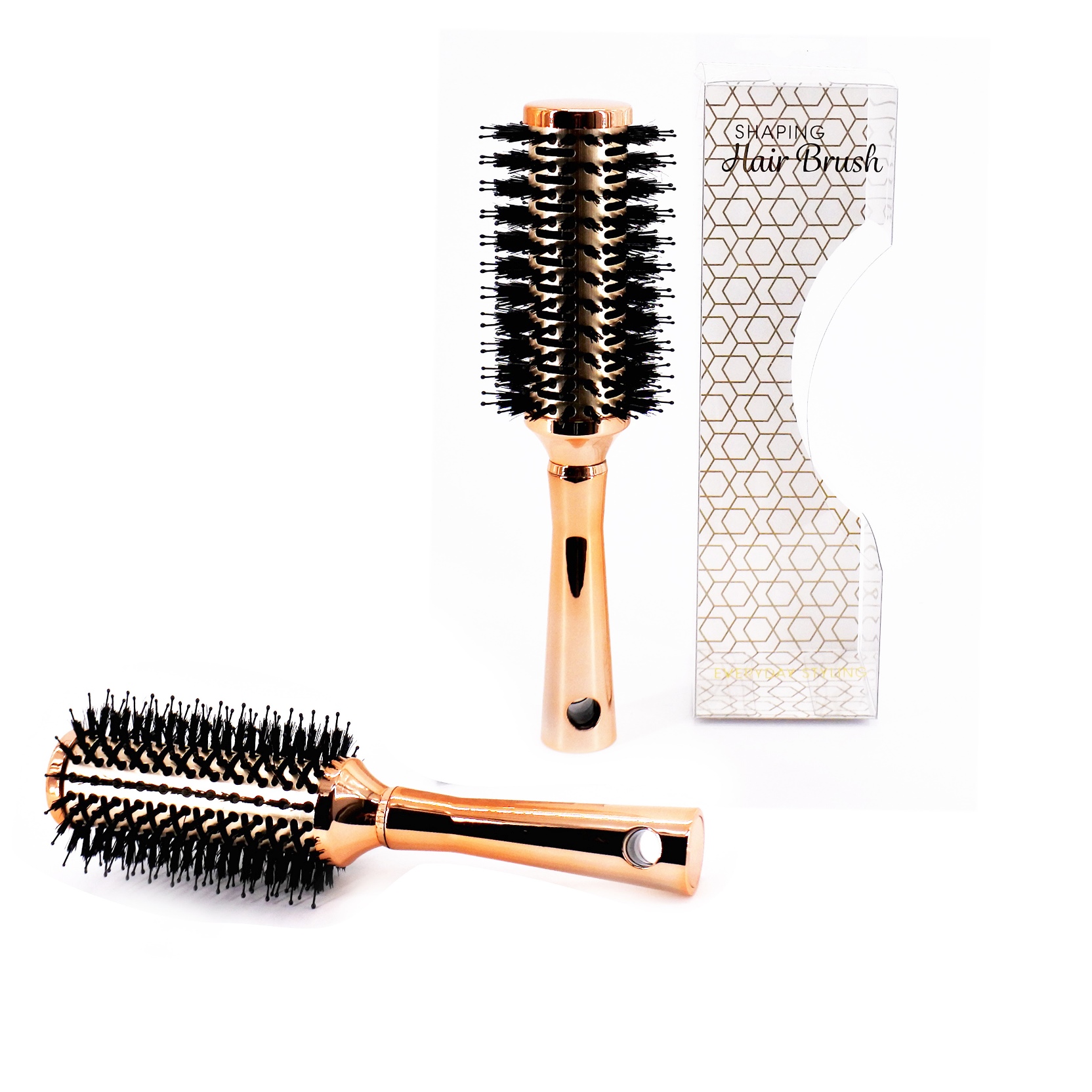 Lược chải tóc xoăn vàng hồng HAIR BRUSH CURL  ROSE GOLD MED Uncle Bills AH3661