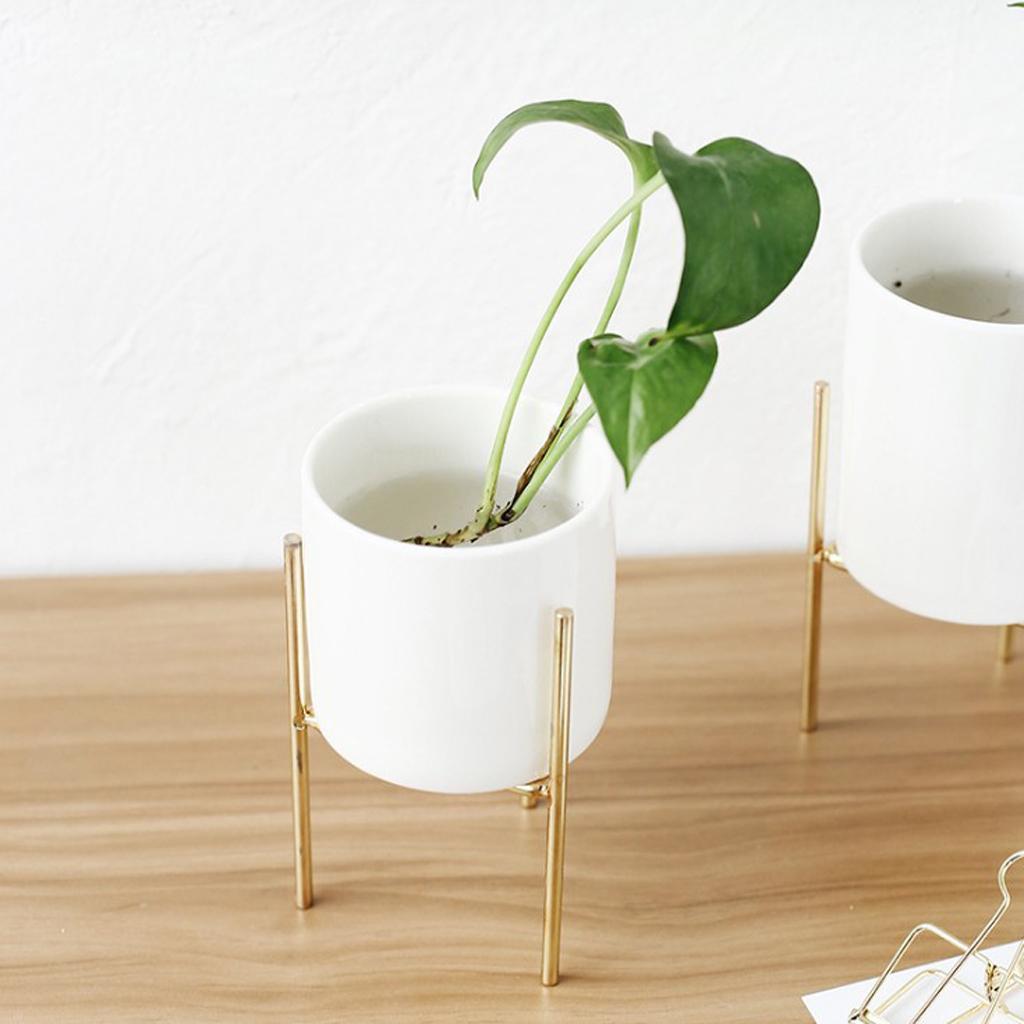 3 Sắt Vật Có Hoa Đứng Vườn Dụng Cụ Bào Mọng Nước Hoa Kệ Giá Đen