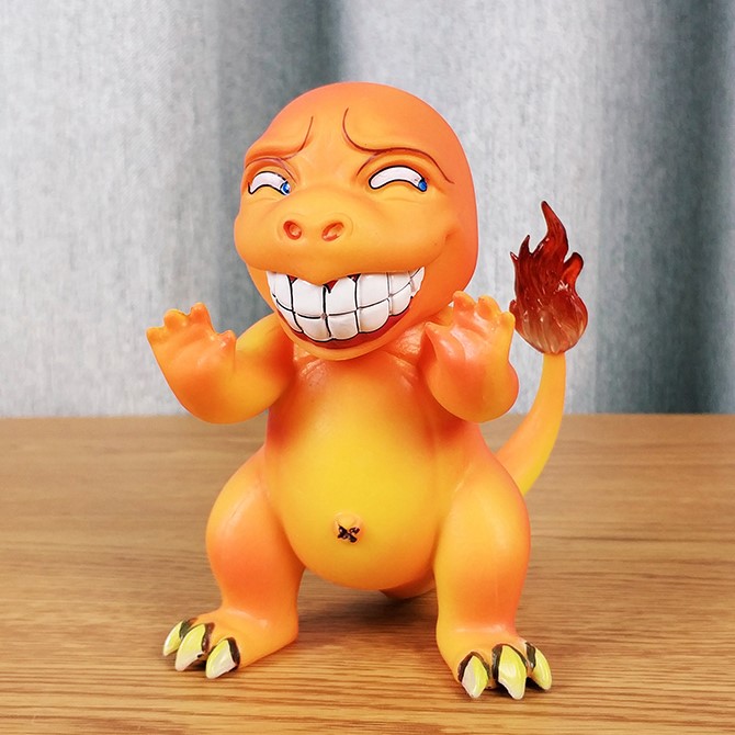 Tượng Charmander Rồng Lửa Mặt Troll