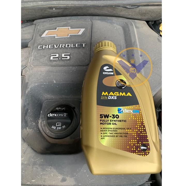 COMBO 7L nhớt dexos2 cho xe Chevrolet Colorado Cyclon Magma Syn DXS 5W-30+1 lọc nhớt