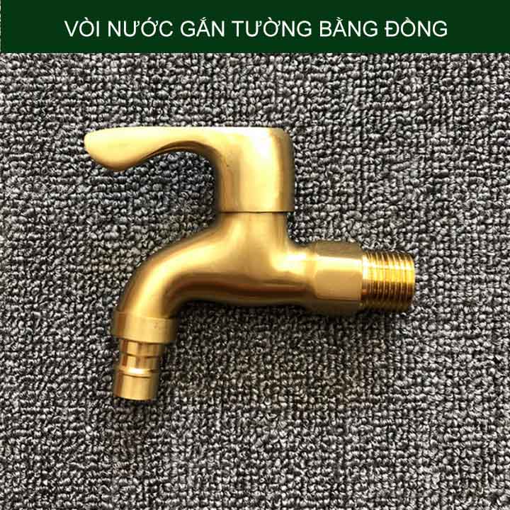 Vòi nước lạnh bằng đồng, loại gắn tường D20mm