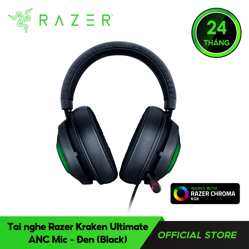 Tai nghe Razer Kraken Ultimate ANC Mic-Đen(Black)_RZ04-03180100-R3M1- HÀNG CHÍNH HÃNG