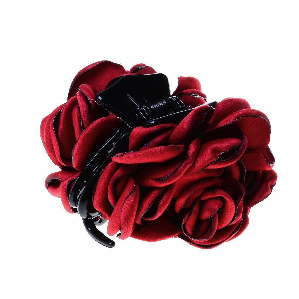 2x Fashion Rose Flower Large Hair Clip Claw Clip Accessory Gift 2 Colors