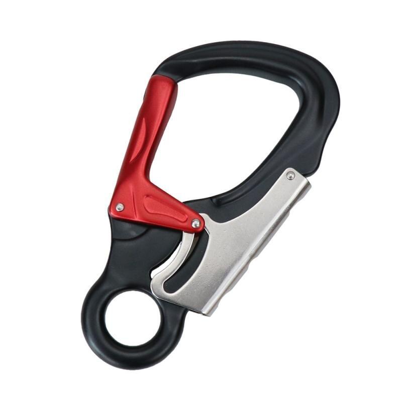 35KN Aviation Aluminum Alloy Mountaineering Buckle Main Lock, Outdoor Climbing Rescue Rope Safety Buckle For Aerial Work