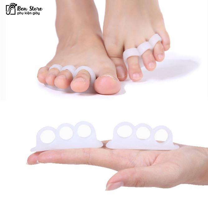 Cặp gel silicone mềm hỗ trợ tách định hình sửa ngón chân chuyên dụng #sil60