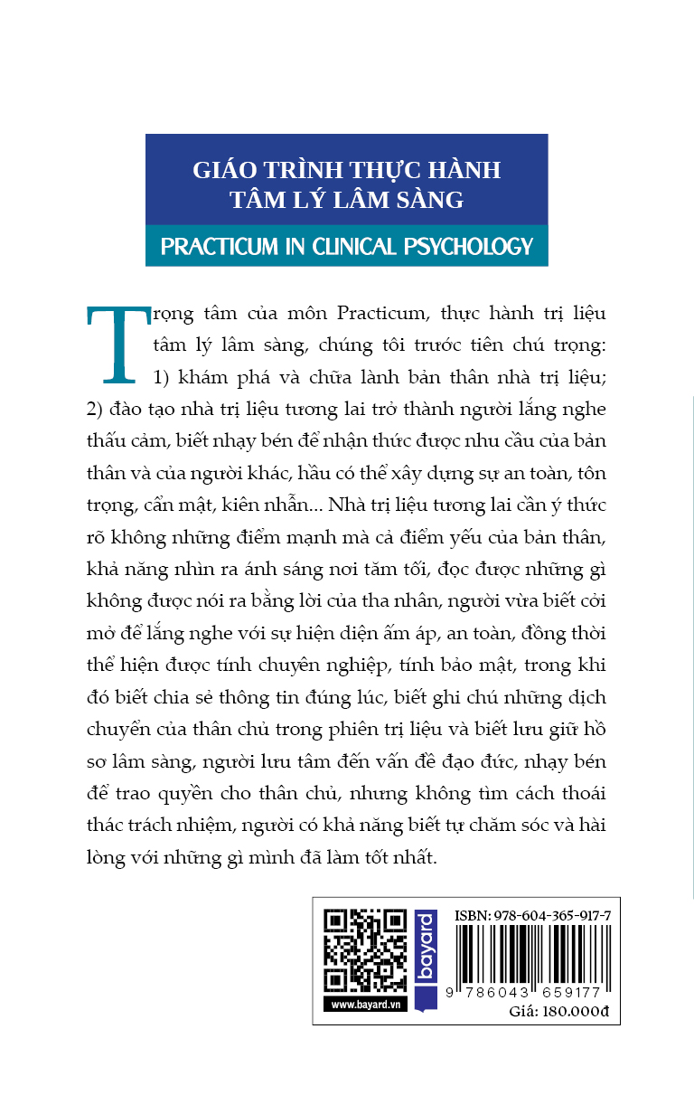 GIÁO TRÌNH THỰC HÀNH TÂM LÝ LÂM SÀNG