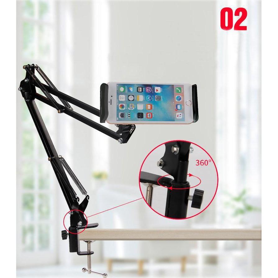 Kẹp Ipad /Smart phone Stands Đầu Giường, Bàn Học Tiện Dụng Đa Năng