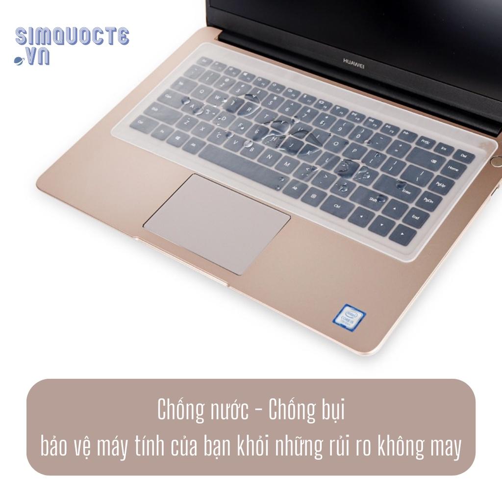 Miếng phủ bàn phím laptop 10/12/13/14/15/17 inch chất liệu silicone chống nước, chống bụi bẩn tiện lợi bảo vệ máy tính