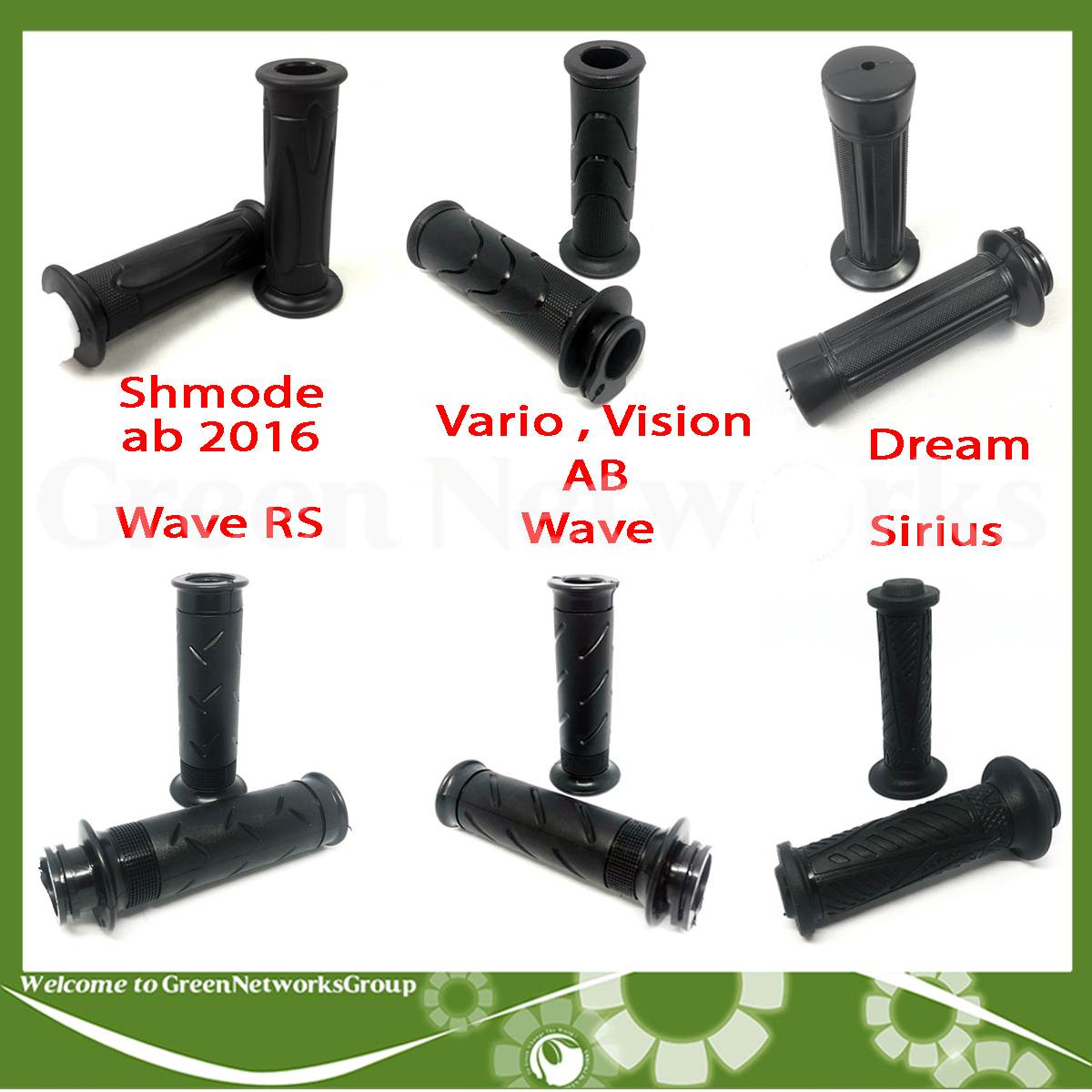 Bao tay xe máy Vario Vision Shmode Airblade Wave RS Dream Sirius Green Networks Group ( 1 Cặp )