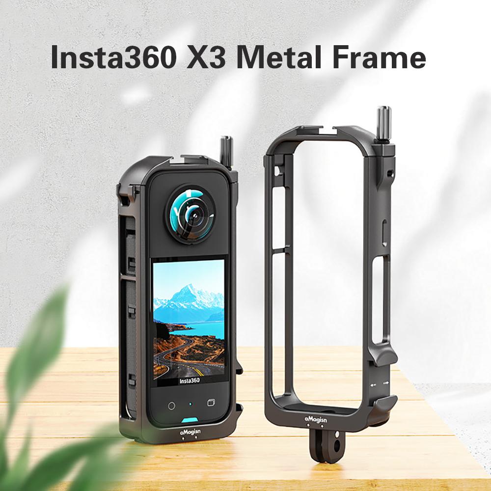 Đối với Insta360 x3 kim loại Cage Cage Insta360 x 3 Phụ kiện khung mở rộng bảo vệ máy ảnh