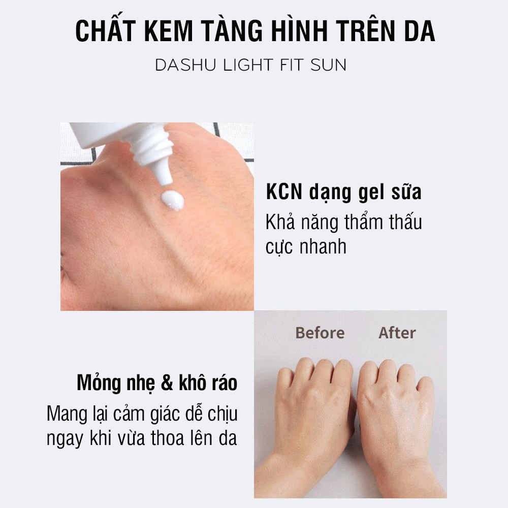 Bộ sản phẩm chăm sóc da DASHU Sữa rửa mặt và Kem chống nắng dành cho nam chính hãng Hàn Quốc JN-CSD01