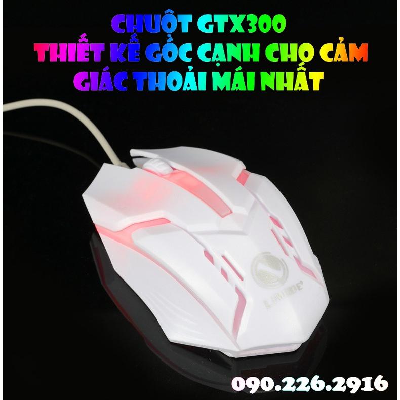 Chuột Máy Tính, Chuột Chơi Game Máy Tính Gaming GTX300 Có Đèn Led