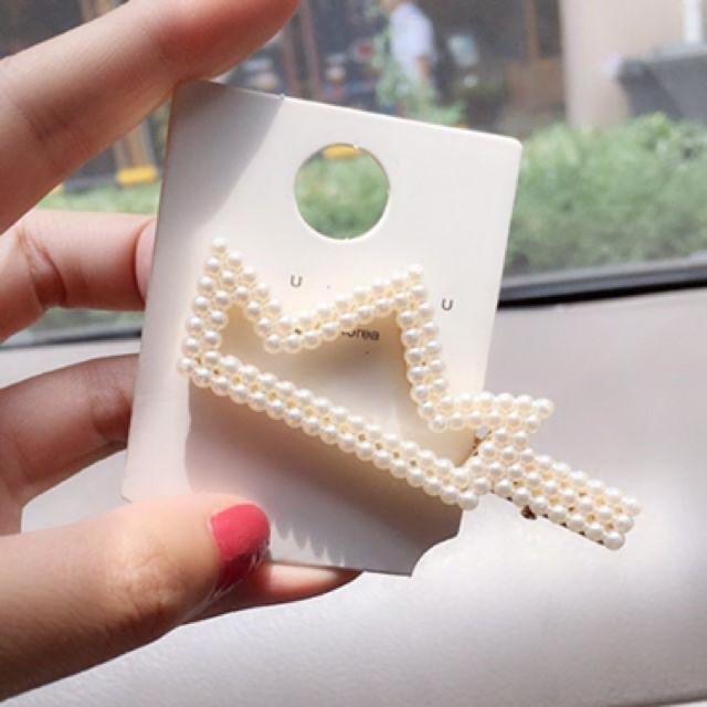 KẸP TÓC ĐÍNH CHÂU NHÂN TẠO Phong Cách Hàn Quốc - QueenStore