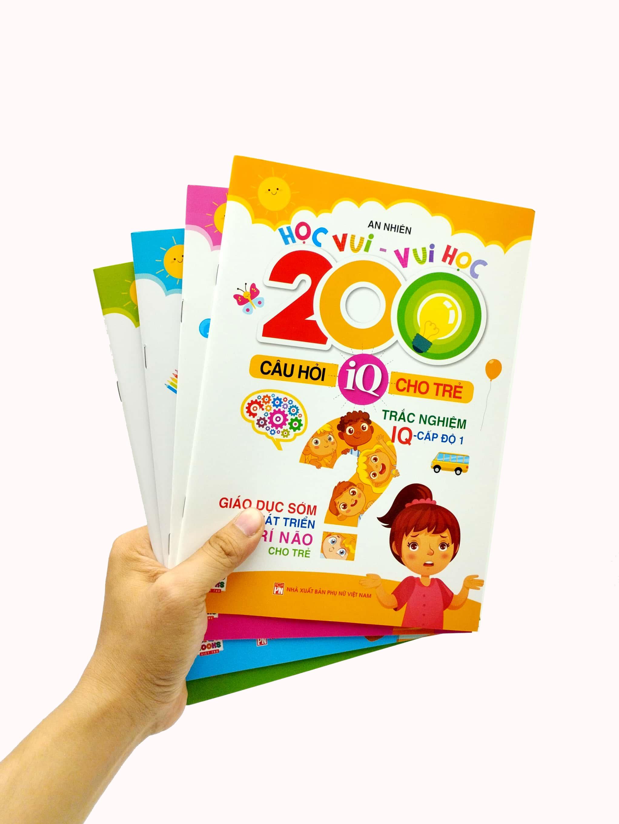 Bộ Sách Học Vui-Vui Học - 200 Câu Hỏi IQ Cho Trẻ - Trắc Nghiệm IQ