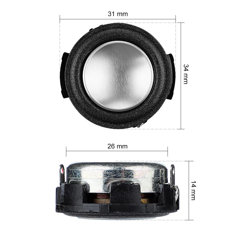 AIYIMA 2 Chiếc 1 Inch Âm Thanh Toàn Dải Loa Di Động 4 Ohm 4W Loa Trầm Loa Loa Rạp Hát Tại Nhà Hệ Thống Âm Thanh HARMAN Color: 8 Ohm Speaker