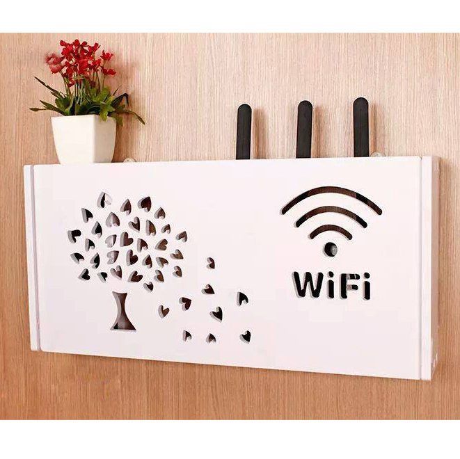 Kệ wifi treo tường hình Cây lá