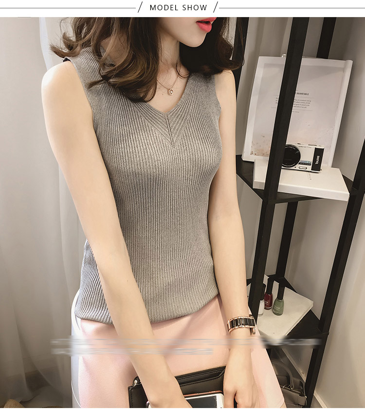 Áo ba lỗ nữ kiểu vải thun gân kẻ SỌC form chuẩn