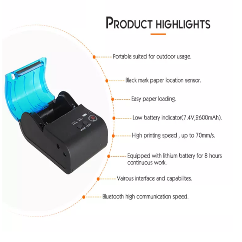 Máy in hóa đơn, in bill di động Xprinter XP-P101