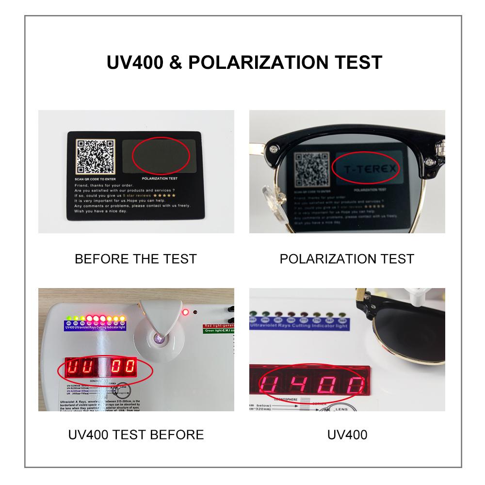 T-TEREX Kính Mát Phân Cực Chống Chói Ống Kính UV400 Khung Gỗ Kính Chống Nắng Gỗ Ngôi Đền Dành Cho Nam Nữ A827