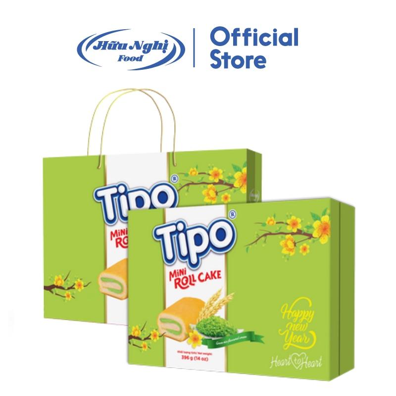 Hộp Bánh Tết TIPO Miniroll Cake Hương Cốm 396gr