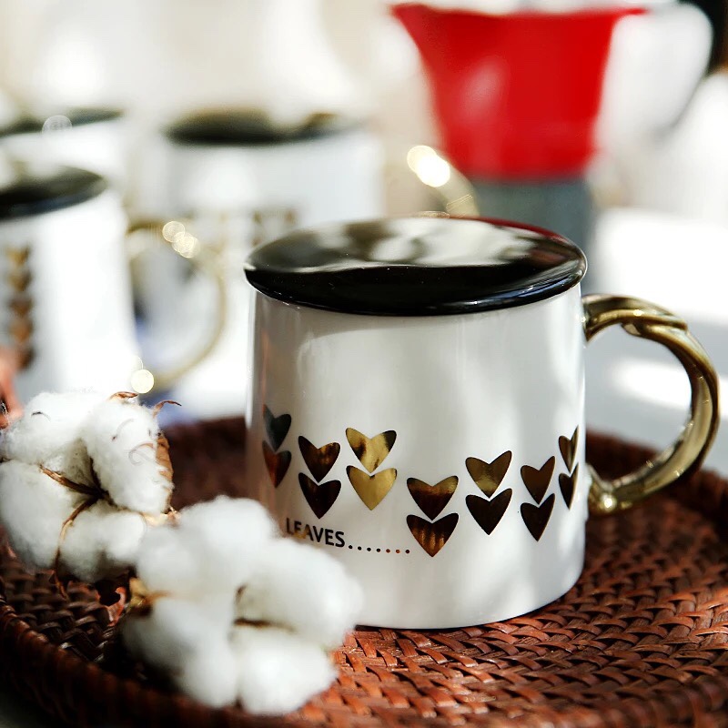 Mua 2 Tặng 10 Cốc Sứ Có Nắp Cún Con Dễ Thương Mèo Cà Phê Quà Tặng Sinh Nhật Cốc Sứ Sữa Tặng cốc Trà