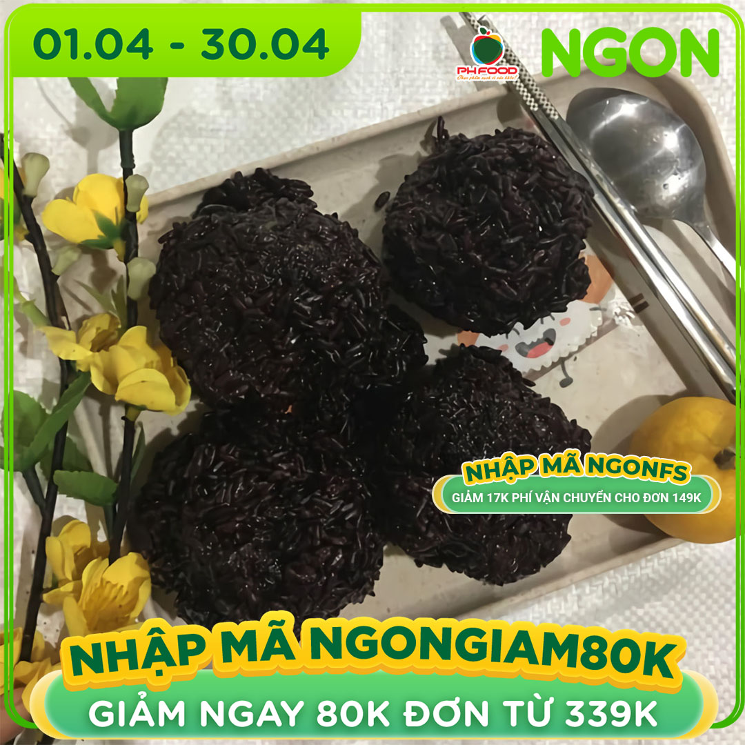 - Bánh Khúc Gạo Lứt Việt Trì - Túi 6 Cái - Đông Lạnh