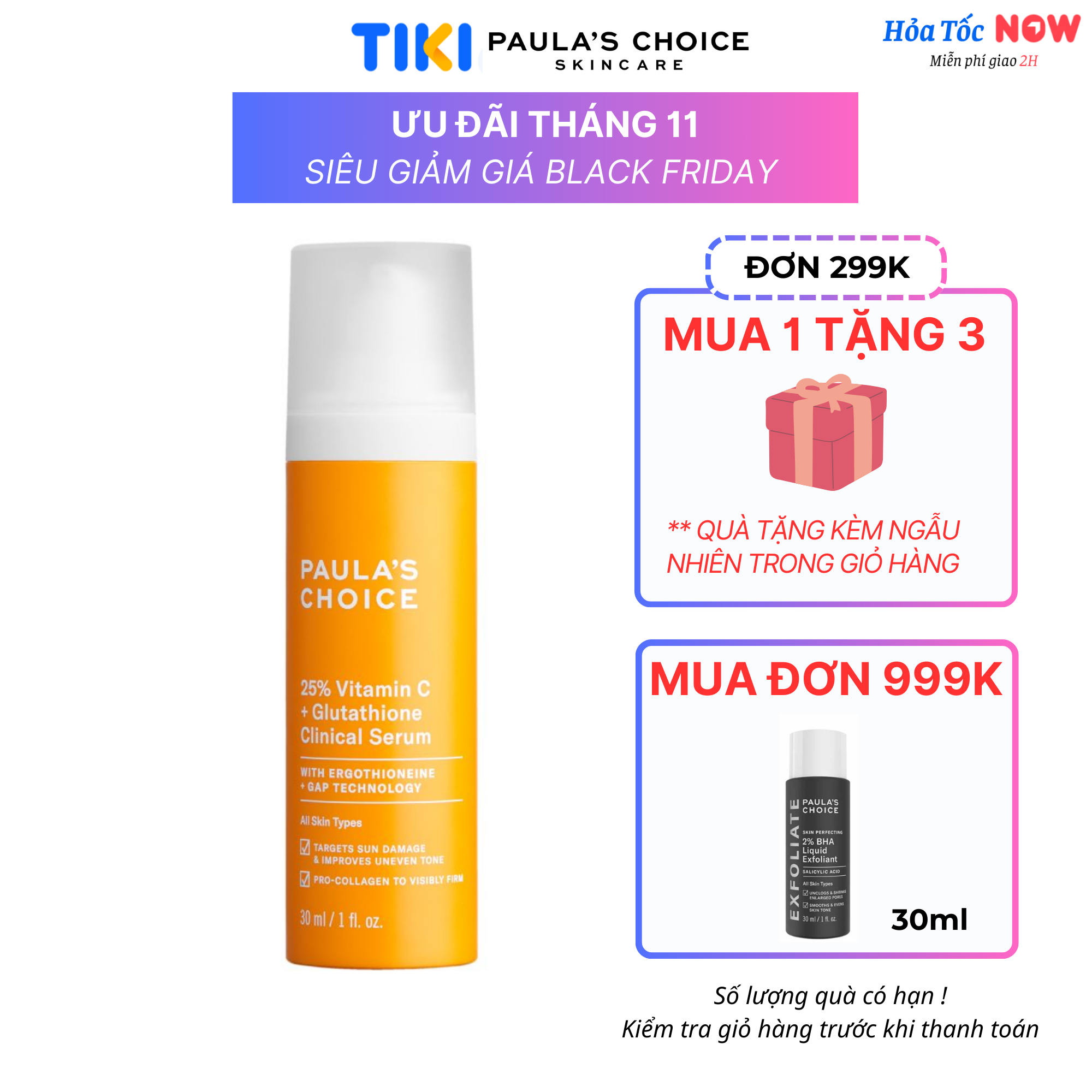 Tinh chất làm sáng da và mờ nám chuyên sâu 25% Vitamin C Paula's Choice 30ml -1490